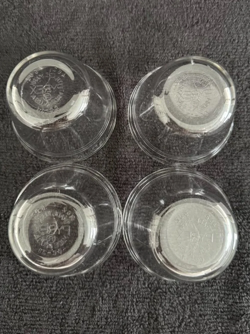 Vintage Pyrex 462 Clear Glass Custard Cups Set of 4